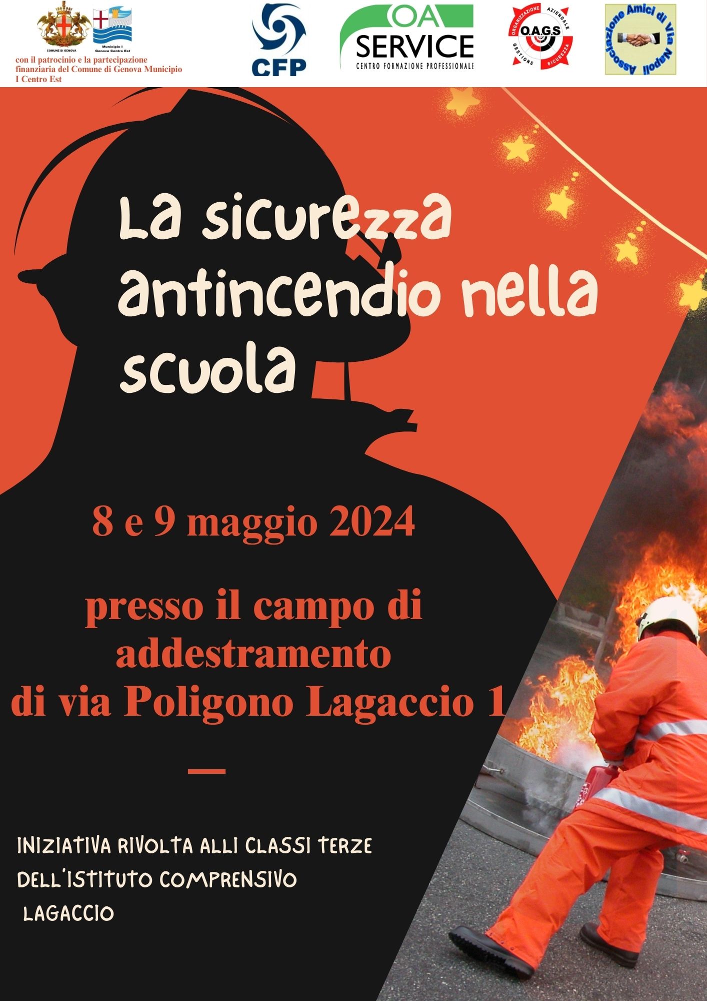 V Safety Azione antincendio – Azione generale incendio 5 messaggi rischi, 150 x 200 mm, confezione da 10