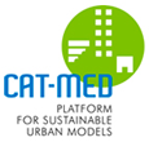 logo CAT-MED cercio verde con città stilizzata