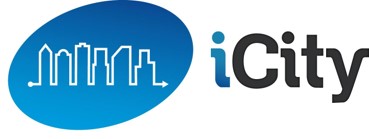 logo ICITY elisse azzurra con palazzi interni