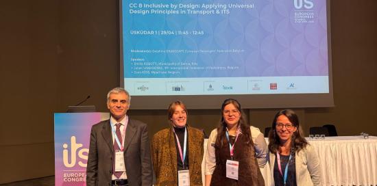 L'assessore Robotti insieme alle altre relatrici della sessione dedicata alla mobilità inclusiva