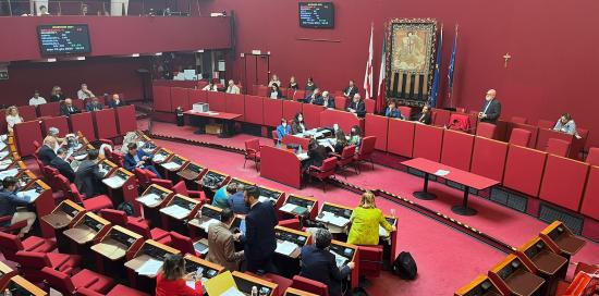 Foto del Consiglio Comunale - Sala Rossa Palazzo Tursi