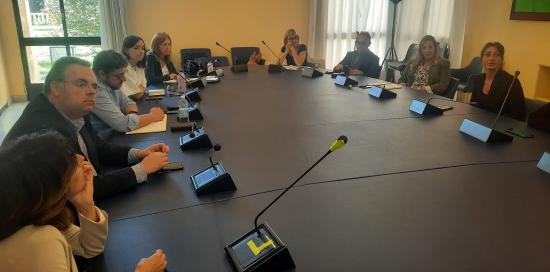 Un momento dell'incontro. Si notano l'assessore Corso e il consigliere delegato Cavalleri