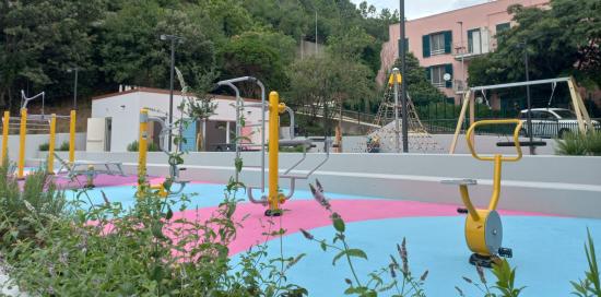 Una foto della nuova area sportiva di via Novella