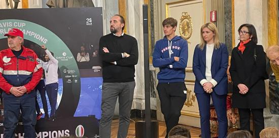 la coppa davis nel salone di rappresentanza