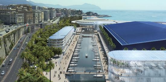 Rendering del lato di Ponente del Waterfront di Levante