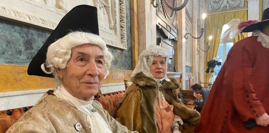 Carnevale figurante primo piano