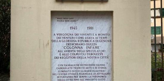 colonna infame sulla piazzetta