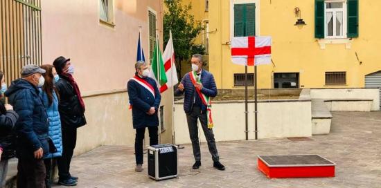 Momento della cerimonia con Garassino e Carratù