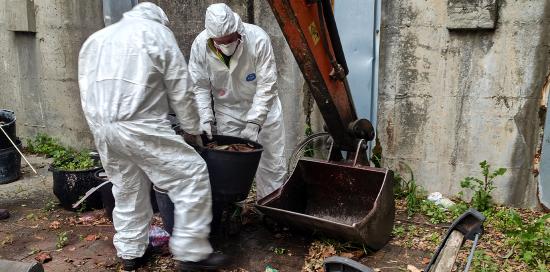 Intervento straordinario AMIU in via Cechov in Valpolcevera