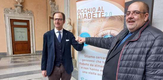 l'assessore alla salute Massimo Nicolò con il presidente del Comitato Macula Massimo Ligustro