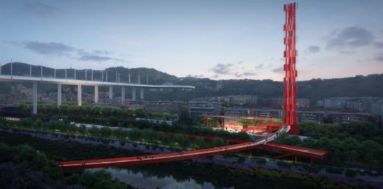 Il Riverfront, il Cerchio Rosso e la Torre del Vento