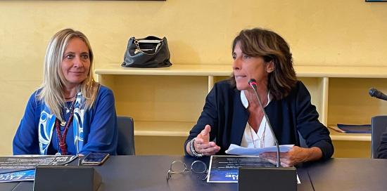 lassessore bordilli e la consigliera delegata ai grandi eventi federica cavalleri