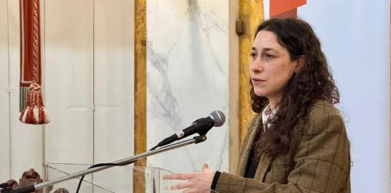 L'intervento in chiusura dell'assessora Coppola (foto Ordine Architetti Genova)