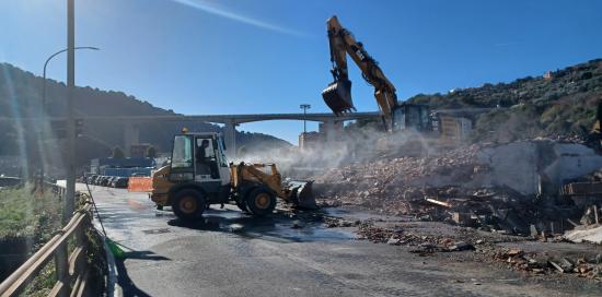 Foto del cantiere dove sorgeva la vecchia rimessa