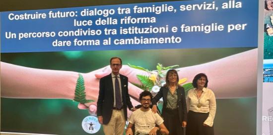 Assessore regionale Massimo Nicolò, Lorenzo Pagnoni, assessora Cristina Lodi, disability manager Cristina Belllingeri
