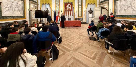 Il saluto della sindaca Salis in Salone di Rappresentanza Il saluto della sindaca Salis in Salone di Rappresentanza