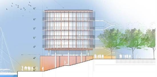 disegno in sezione di edificio