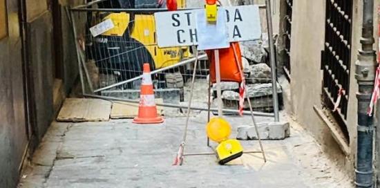 strada chiusa al traffico