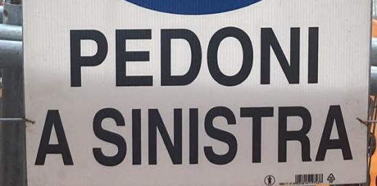 pedoni a sinistra