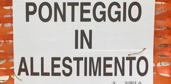 ponteggio in allestimento