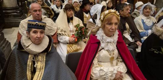 I figuranti dei Gruppi Storici dentro la Cattedrale