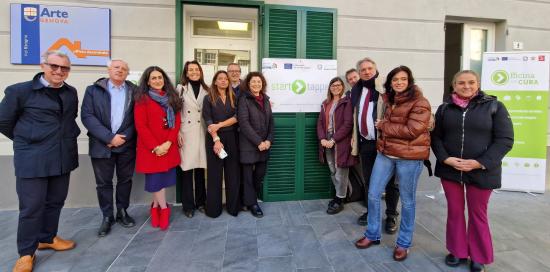 Foto di gruppo per l'inaugurazione: presenti anche assessore Rosso, presidenti Uremassi e Guidi, direttore Sericano