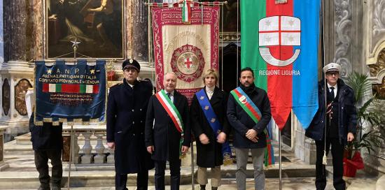 Gonfaloni di Anpi, Città Metropolitana di Genova e Regione Liguria