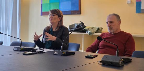 L&#039;assessora al Welfare Cristina Lodi insieme ad Alberto Mortara di Auxilium