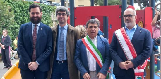 Foto delle Autorità: consigliere regionale D'Angelo, assessori Patrone e Ferrante, presidente Frulio