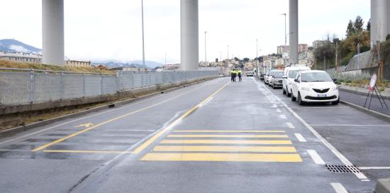 La strada di collegamento tra il Campasso e il Certosa inaugurata nel 2024: sopra una porzione del ponte Genova San Giorgio