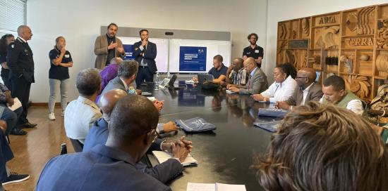 Protezione civile, la visita di una delegazione di rappresentanti di governi africani alla centrale operativa di Genova