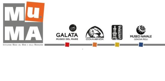 I loghi di tutti i Musei del Mu.MA: Galata Museo del Mare, MEI, Lanterna e Museo Navale di Pegli I loghi di tutti i Musei del Mu.MA: Galata Museo del Mare, MEI, Lanterna e Museo Navale di Pegli