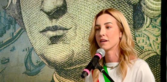 L'intervento della sindaca Salis
