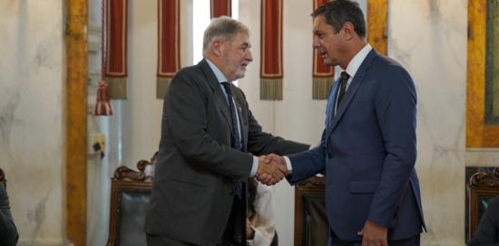 il sindaco Bucci e il sindaco di Santos