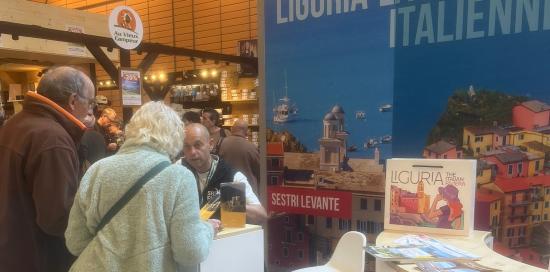 Lo stand del Comune di Genova alla fiera del turismo di Lione