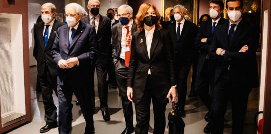 il Presiedente Mattarella visita la mostra con autorità e curatori