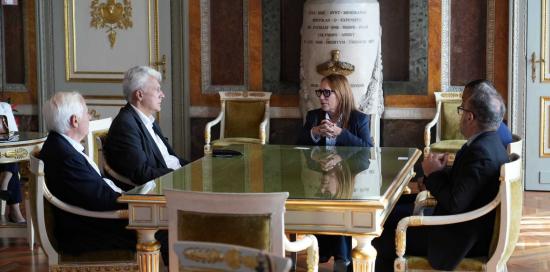 Il "tavolo" riunito presso l'Ufficio di Rappresentanza del sindaco di Palazzo Tursi