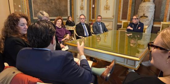 Un momento dell'incontro presso l'Ufficio di Rappresentanza di Palazzo Tursi Un momento dell'incontro presso l'Ufficio di Rappresentanza di Palazzo Tursi