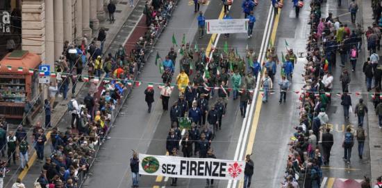 Un momento della sfilata in via XX Settembre