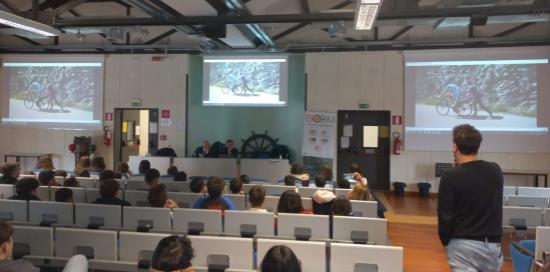 Istituto Nautico San Giorgio - foto Auditorium: si riconosce il segretario della Fondazione Michele Scarponi, Marco Scarponi