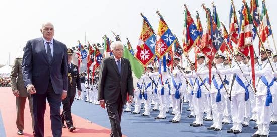 Veliero Amerigo Vespucci-Parata presidente Mattarella