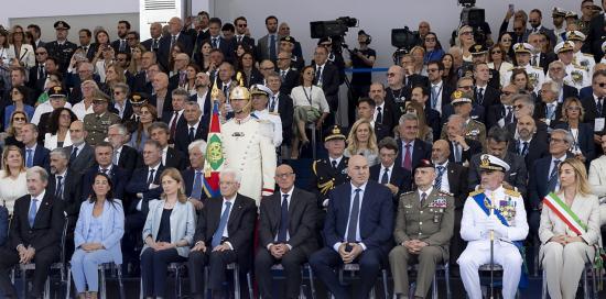 Veliero Amerigo Vespucci-Presidente Mattarella e ospiti donore