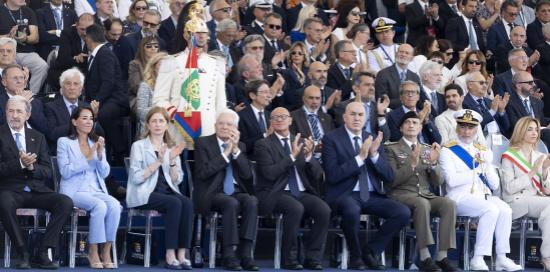 Veliero Amerigo Vespucci-Presidente Mattarella e ospiti donore