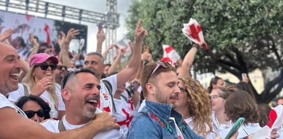 L'entusiasmo dei "ragazzi" del Galeone Bianco
