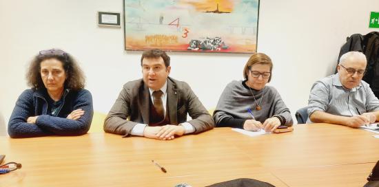 L'assessore Mascia durante l'incontro nel Municipio Val Polcevera