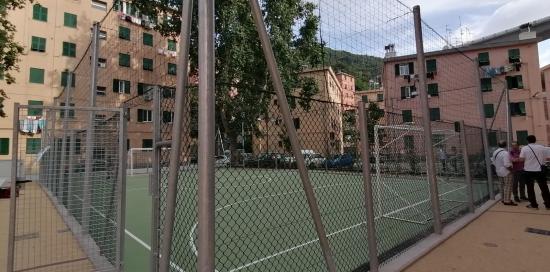 Una porzione del nuovo campo multisport
