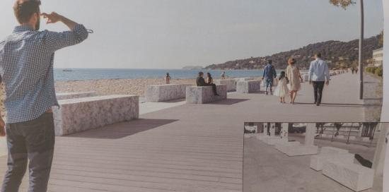 Rendering della nuova passeggiata di Voltri - seconda versione del progetto