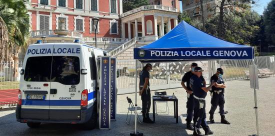 Immagine del presidio mobile della Polizia Locale