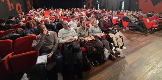 La sala del Teatro del Ponente per la presentazione del nuovo progetto della passeggiata