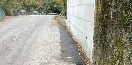 Via Serino-nuovo muro